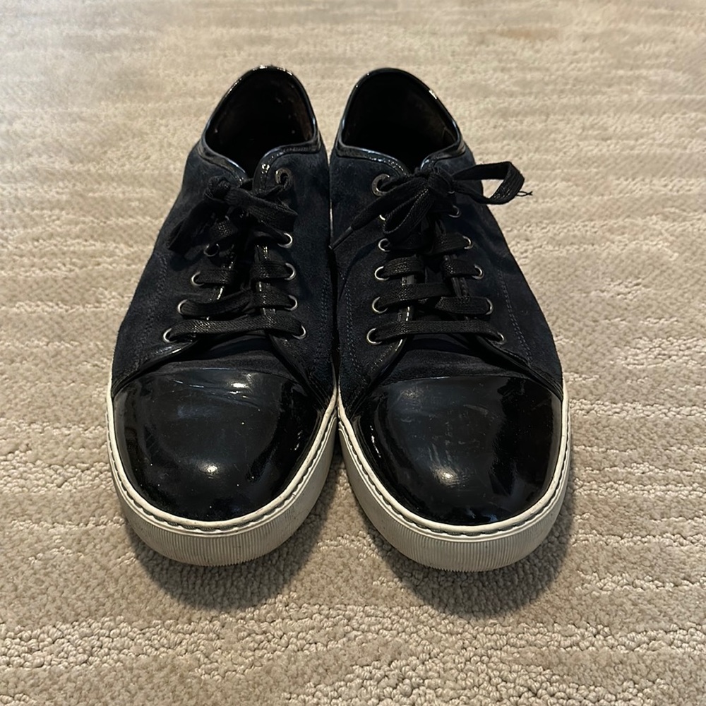 DBB1 SUEDE AND LEATHER SNEAKERS BLUE